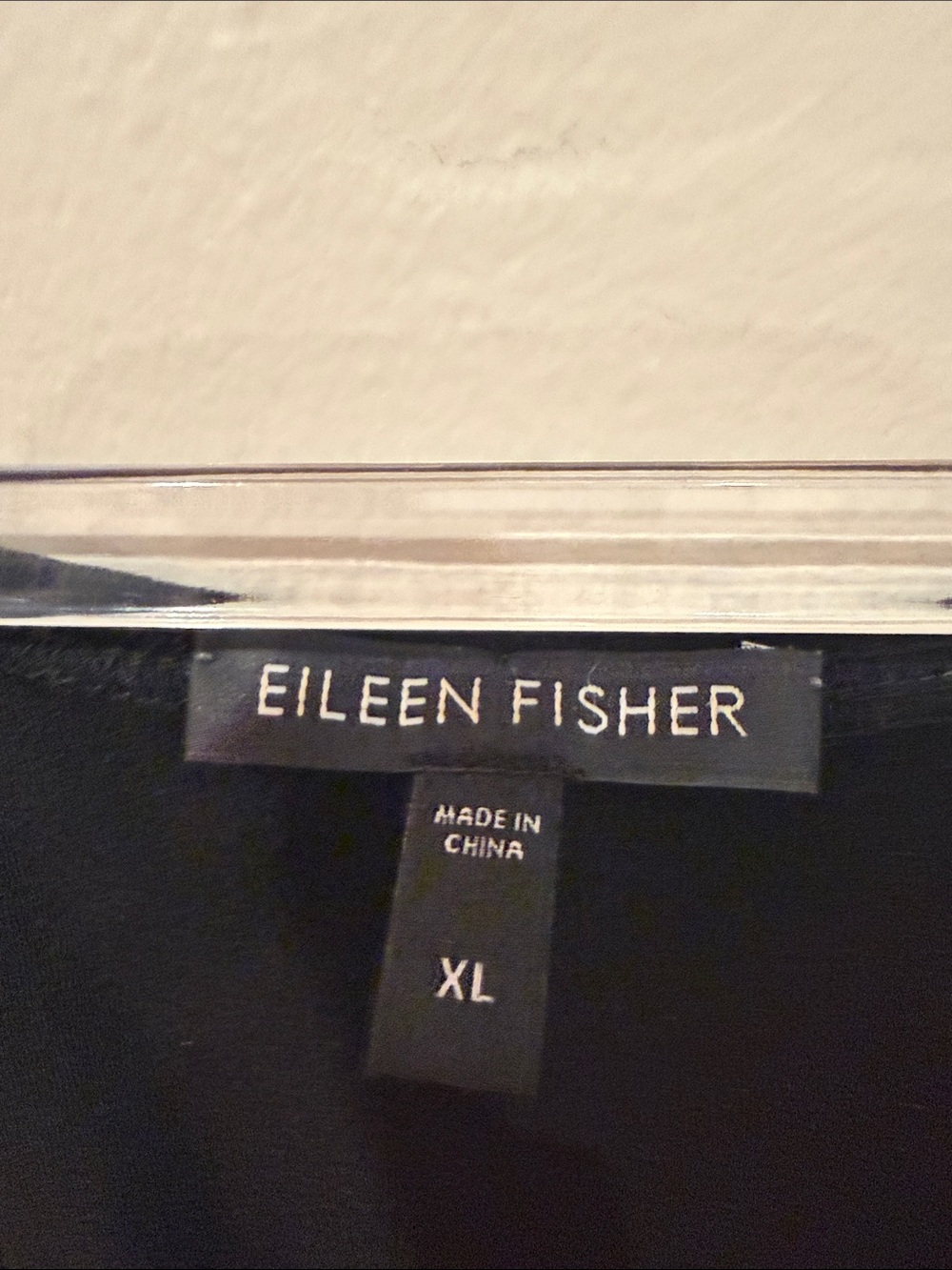 Eileen Fisher Silk Black Scoop Neck Tank - Picture 2 of 5
